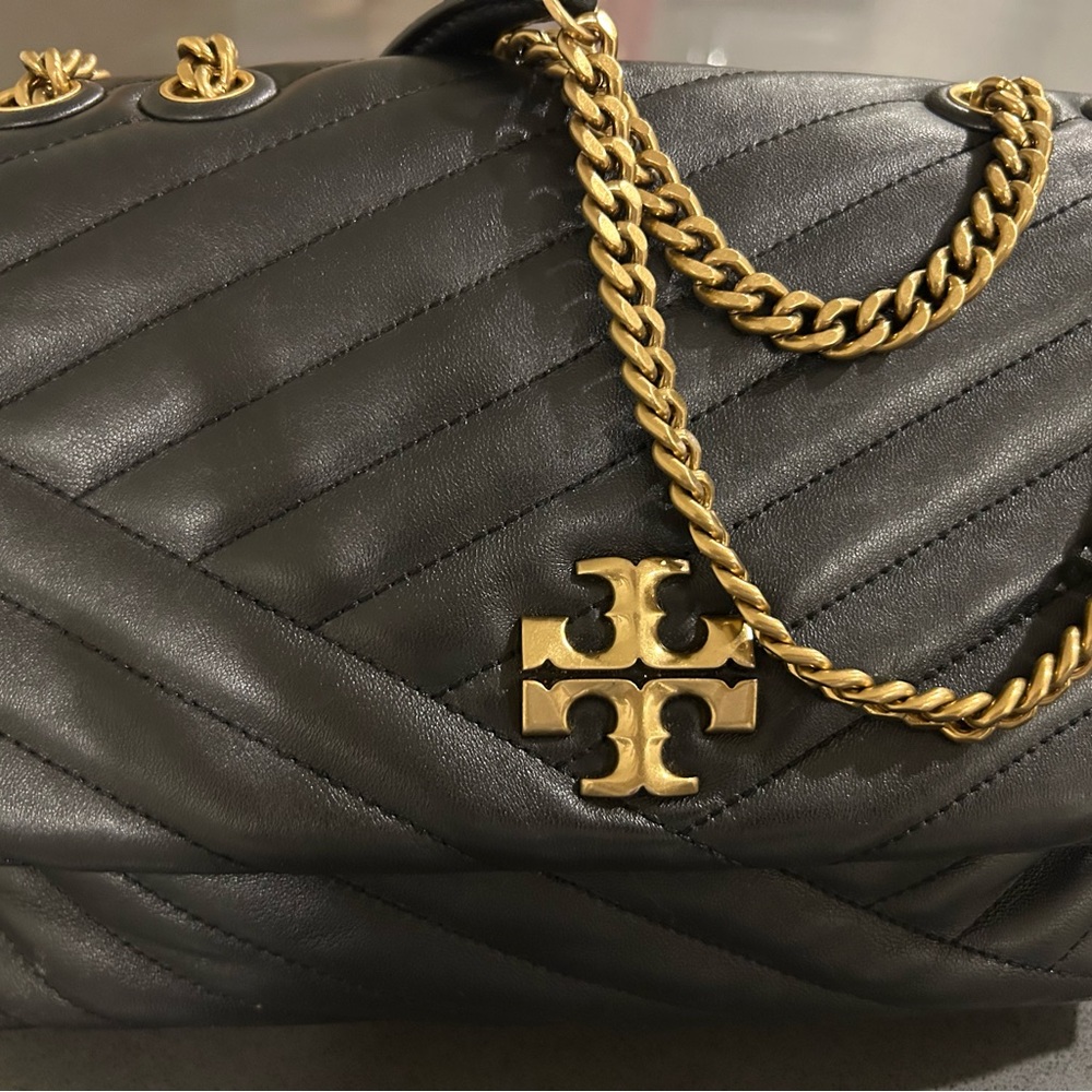 Tory Burch Black Quilted Leather Bag